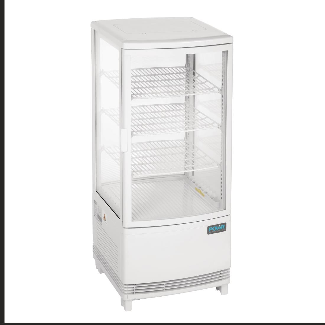 Polar C-Series Energiesparender Kühlschrank mit Gebogener Tür Weiß 86Ltr