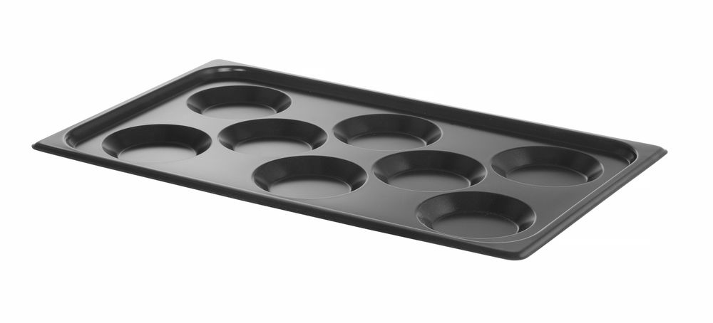 Bakplaat voor eieren - met anti-aanbak coating CONVECTOMAT EGGPLATE - GN 1/1 - Zwart - 530x325x(H)26mm