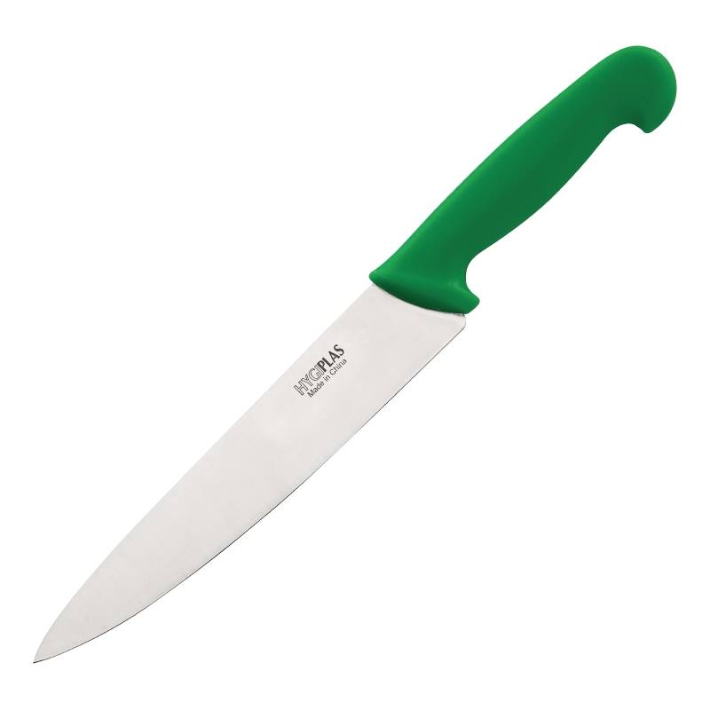 Couteau De Cuisinier - Hygiplas - Manche Vert - Lame 215mm