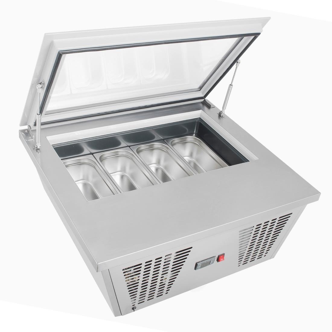 Polar G-serie aanrecht ijs freezer 4x napoli pannen