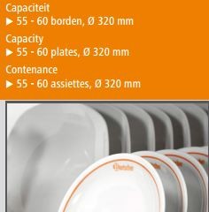 Armoire Chauffante Inox | 55-60 Assiettes de Ø320mm | 750W | 450x450x855(h)mm
