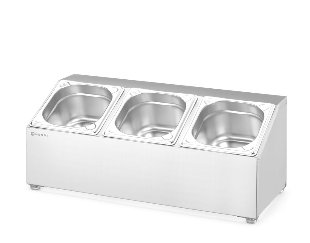 Halterung für Gastronorm-Behälter - 3 Fächer - 512x245x(H)215mm