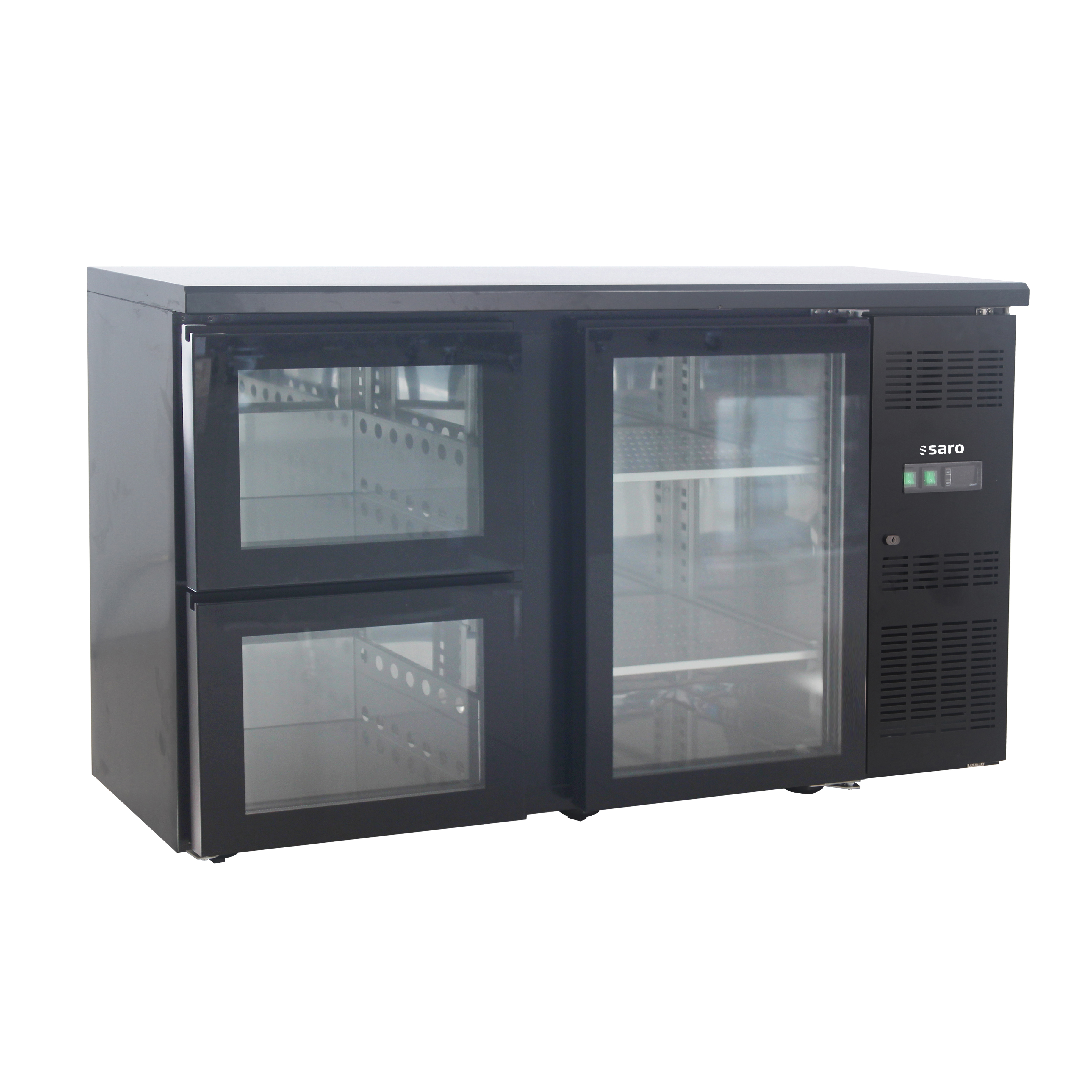 Refroidisseur de bar SARO, 1 porte vitrée + 2 tiroirs, BC 2100 G S2