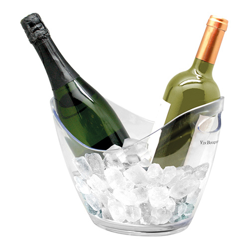 Refroidisseur à vin transparent adapté pour 2 bouteilles | 270x200mm