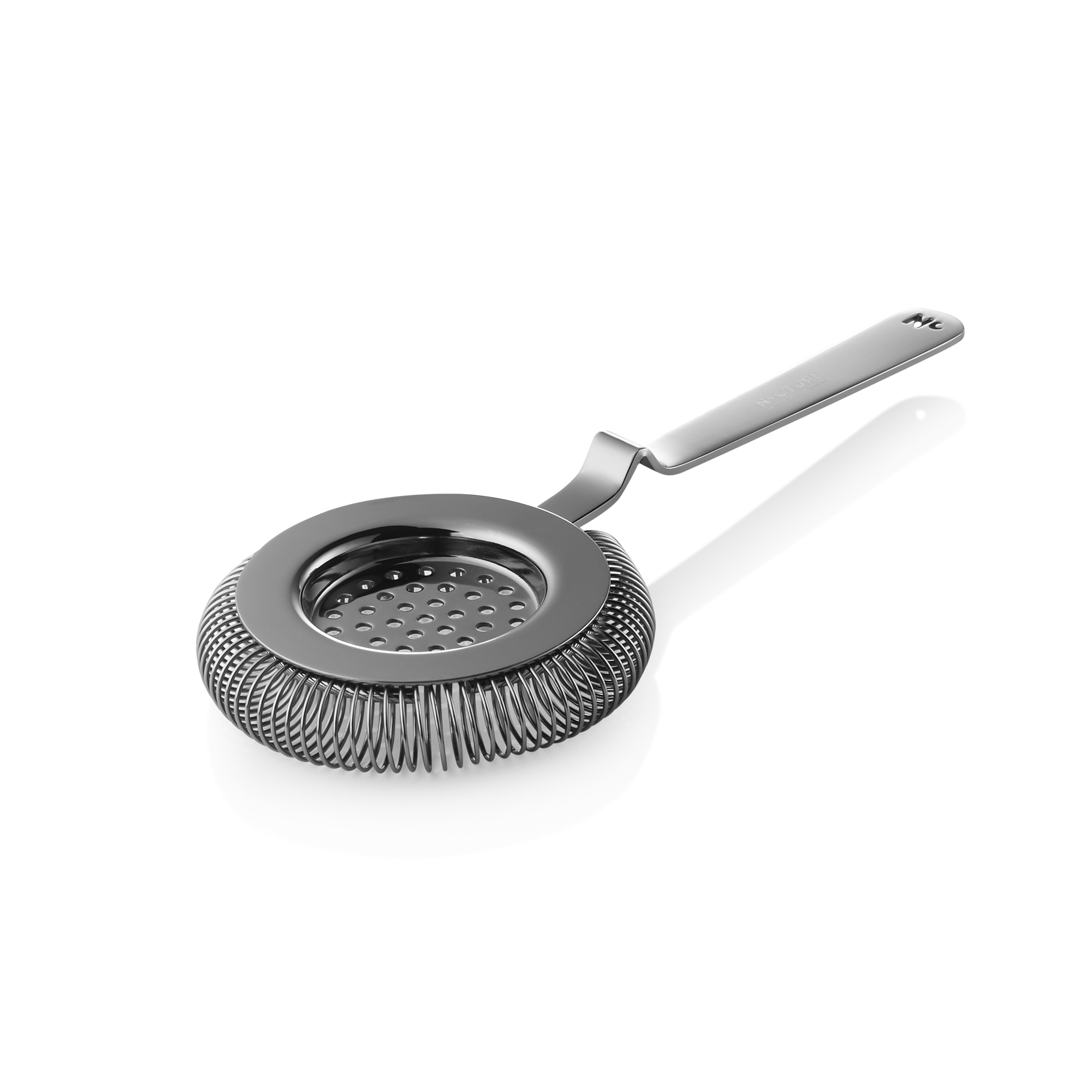 Barzeef NOCTURN met veer, Ø 8,5 cm, 20,5 cm, gunmetaal, chroom-nikkelstaal 18/8