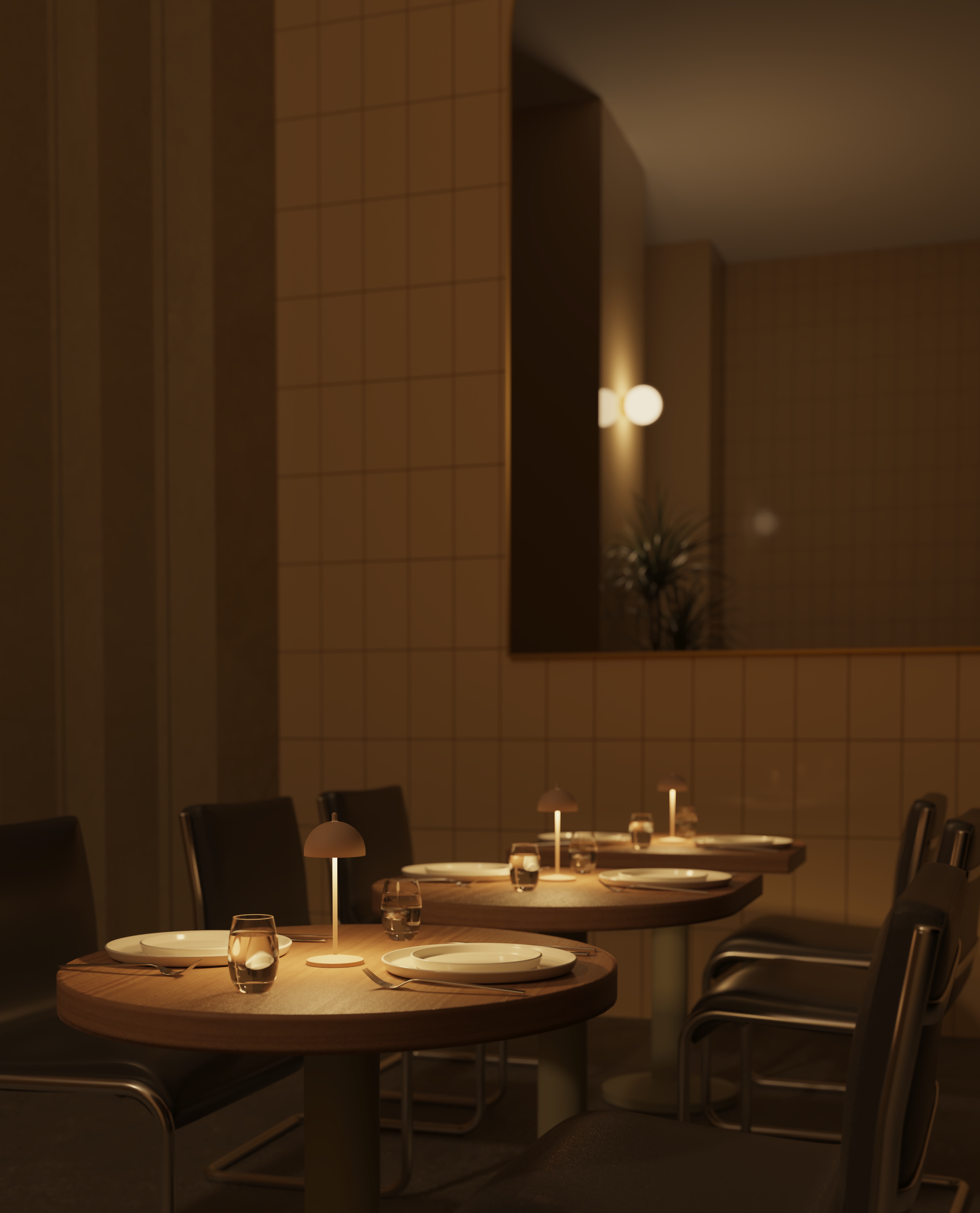 Lampe de table LED YUYU ALICE, hauteur 19,8 cm, diamètre 8 cm, sable mat