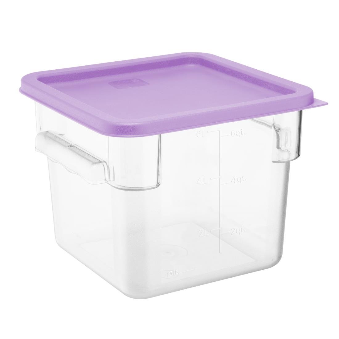 Couvercle carré pour boîte de conservation Hygiplas violet 