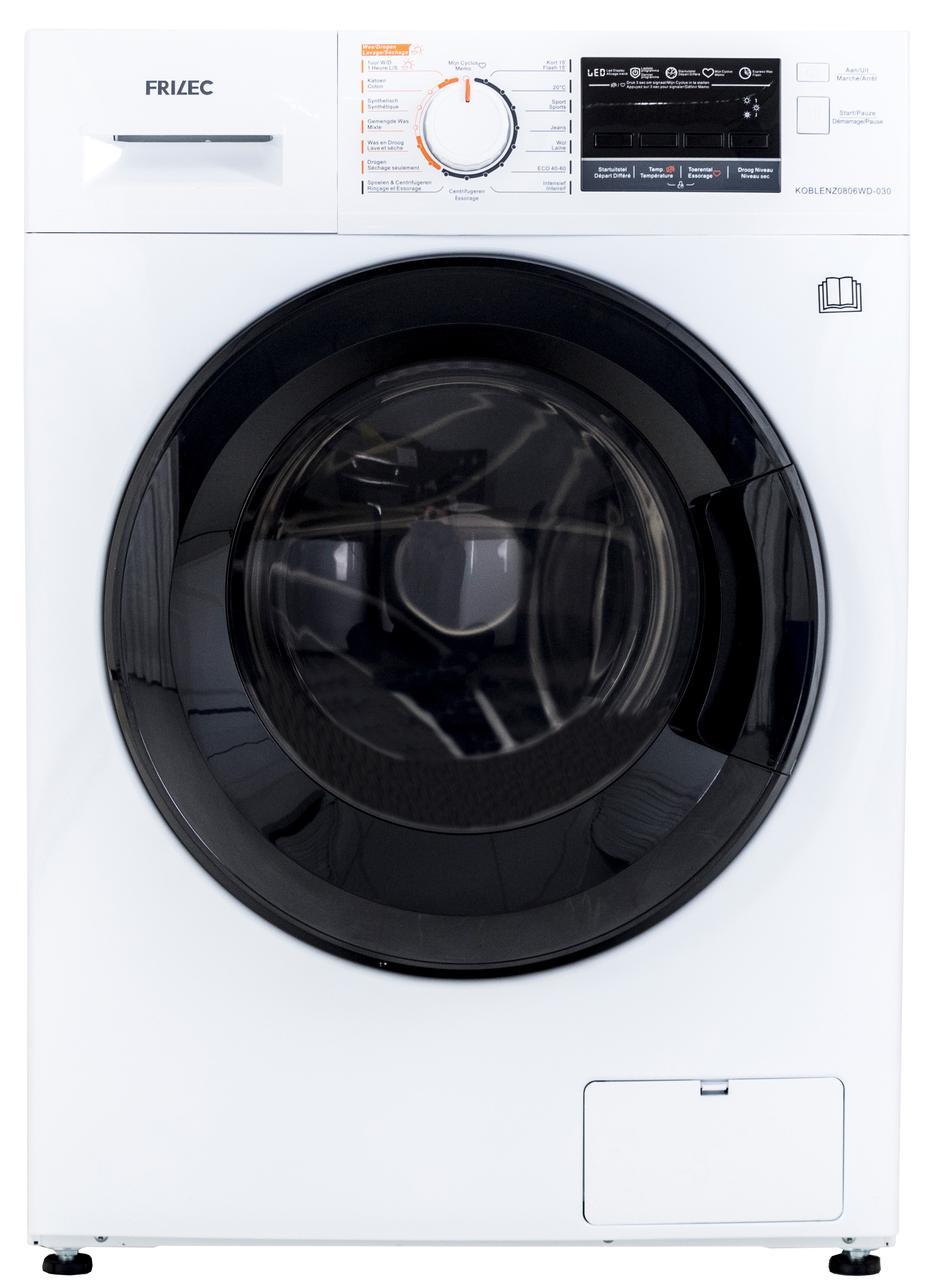 Wasmachine en droger 6-8 kilo - Met kinderslot - Energielabel B
