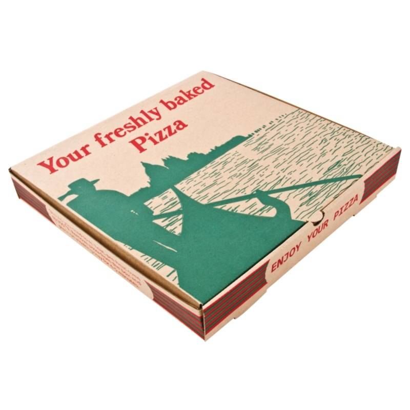 Boîtes à pizza imprimées compostables 311mm | Lot de 100
