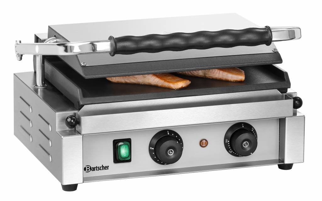 Grill Contact Panini-T | Lisse | Fonte Emaillé | 2,2 kW | 410x400x(H)200mm