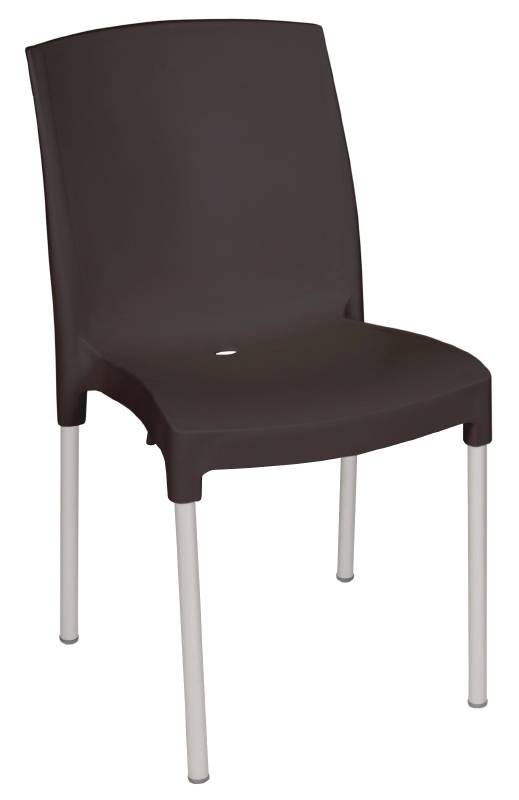 Stapelbare Kunststof stoel - Zwart - 4 Stuks