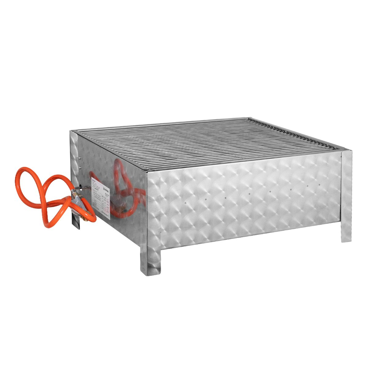 Tafelgrill op gas met 3 branders, 10 kW, 650 x 570 x 270 mm