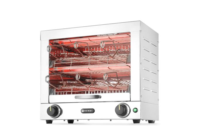 Quarz Toaster -  2 Ebenen -  6 Toastzangen - 438x290x(h)402mm