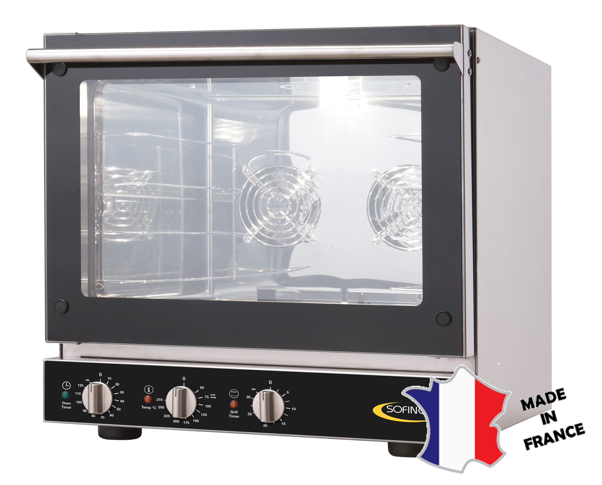 Four électrique 230V - 2 moteurs 3,6kW non reverse - Grill 0,7kW - 4 niveaux - 580(l)x650x570mm 