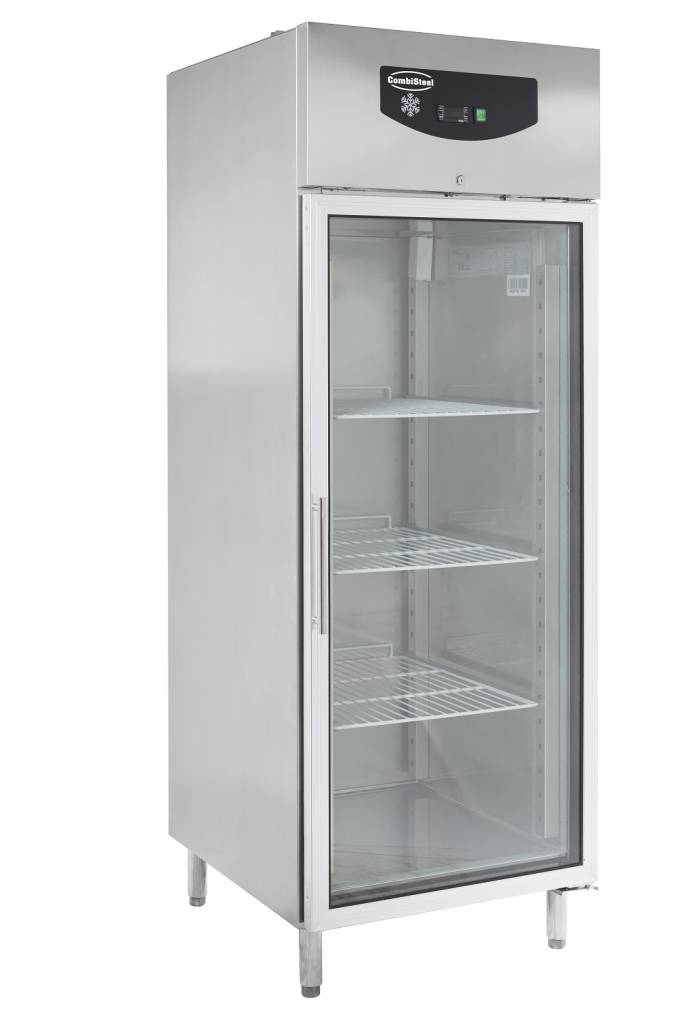 Tiefkühlschrank 1 Glastür | 597 Liter | 3 Roste 2/1GN | 740x830x(h)2010mm