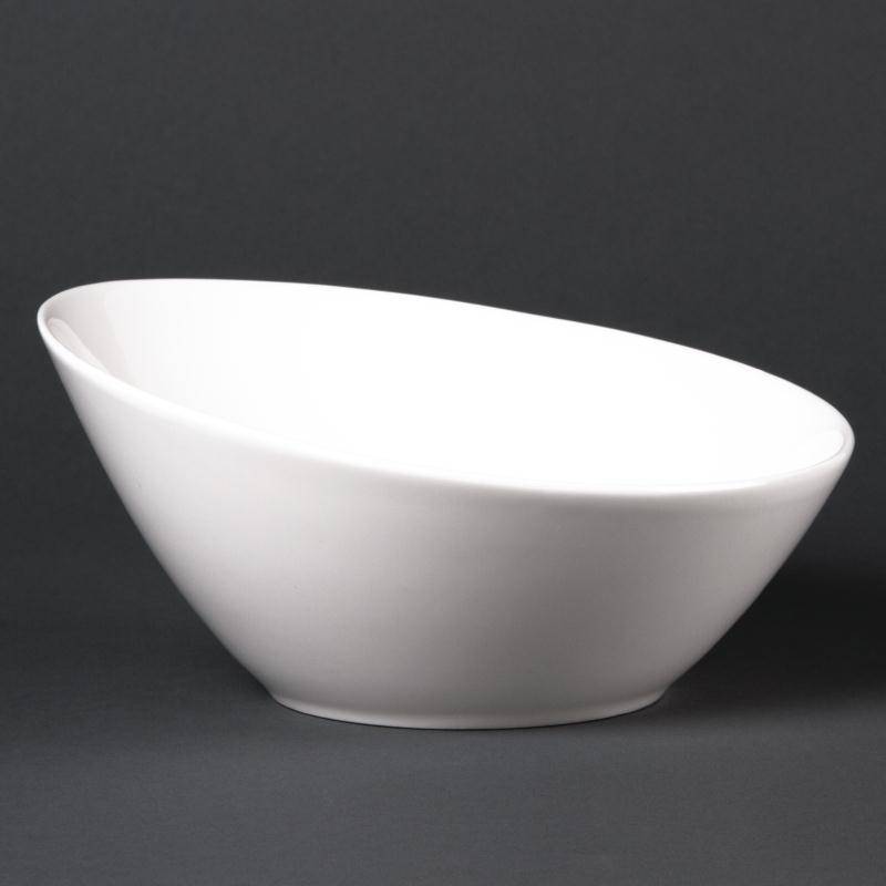 Schräge Schale | Lumina Porzellan Weiß | 150mm | 6 Stück