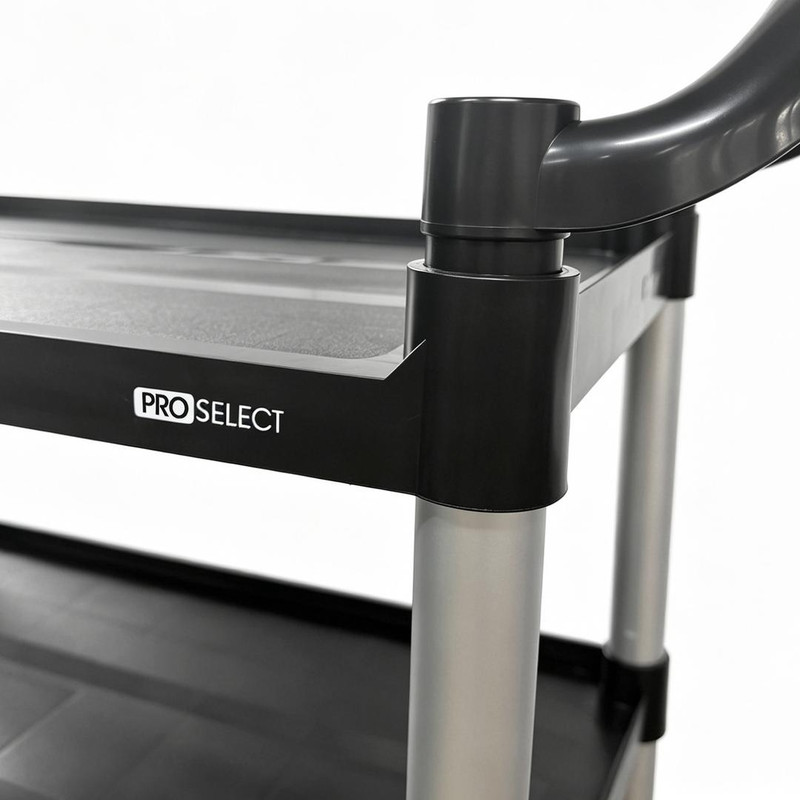 Kunststof Serveerwagen Zwart 3 Niveaus – tot 130kg
