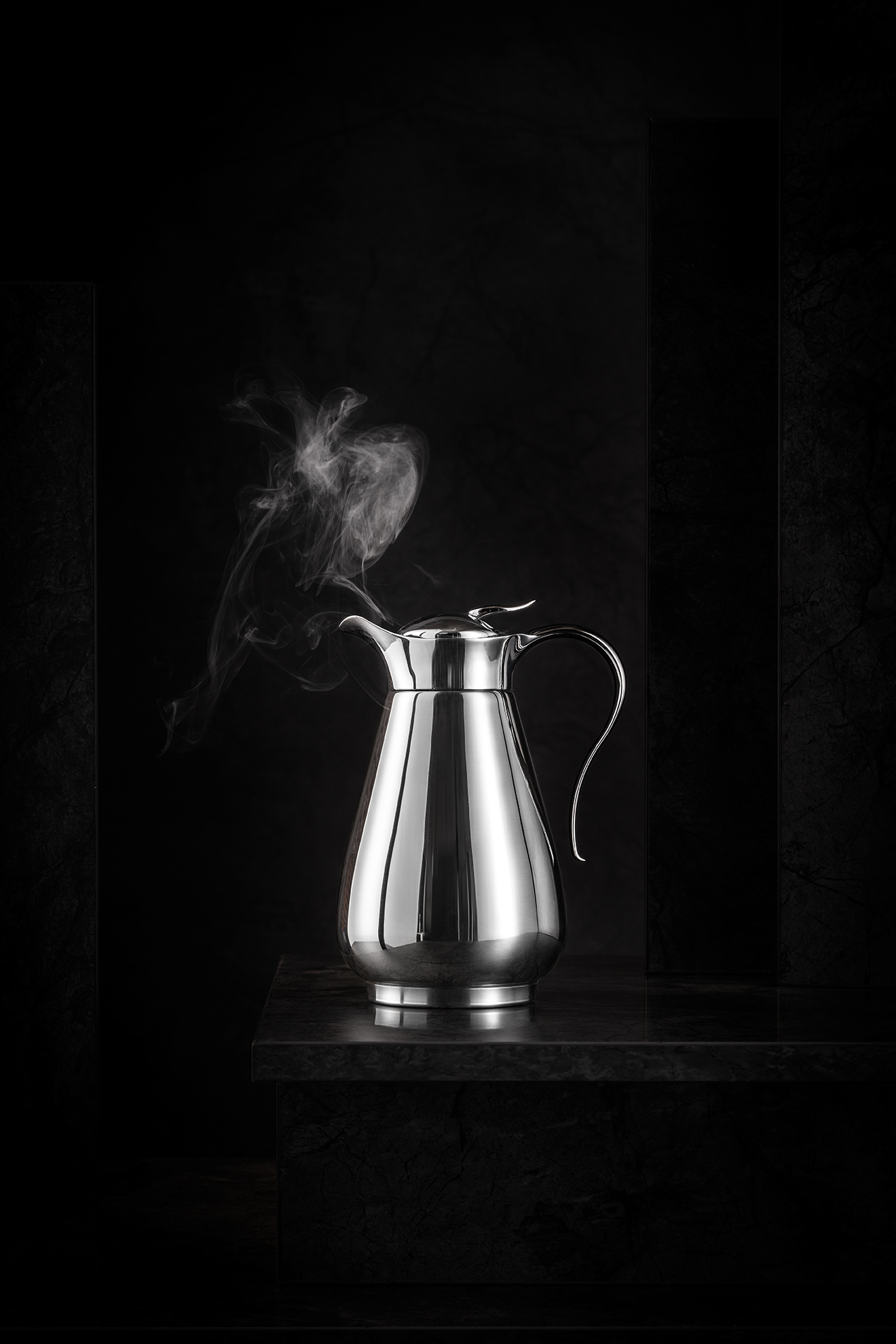 Isolierkanne, 0,6 ltr., Ø 10,5 cm, Höhe 10,5 cm, Chromnickelstahl 18/8