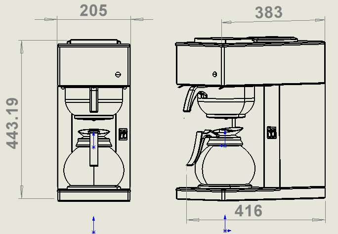 Kaffeemaschine Inkl. 1 Kaffeekanne Aus Glas 1.8L