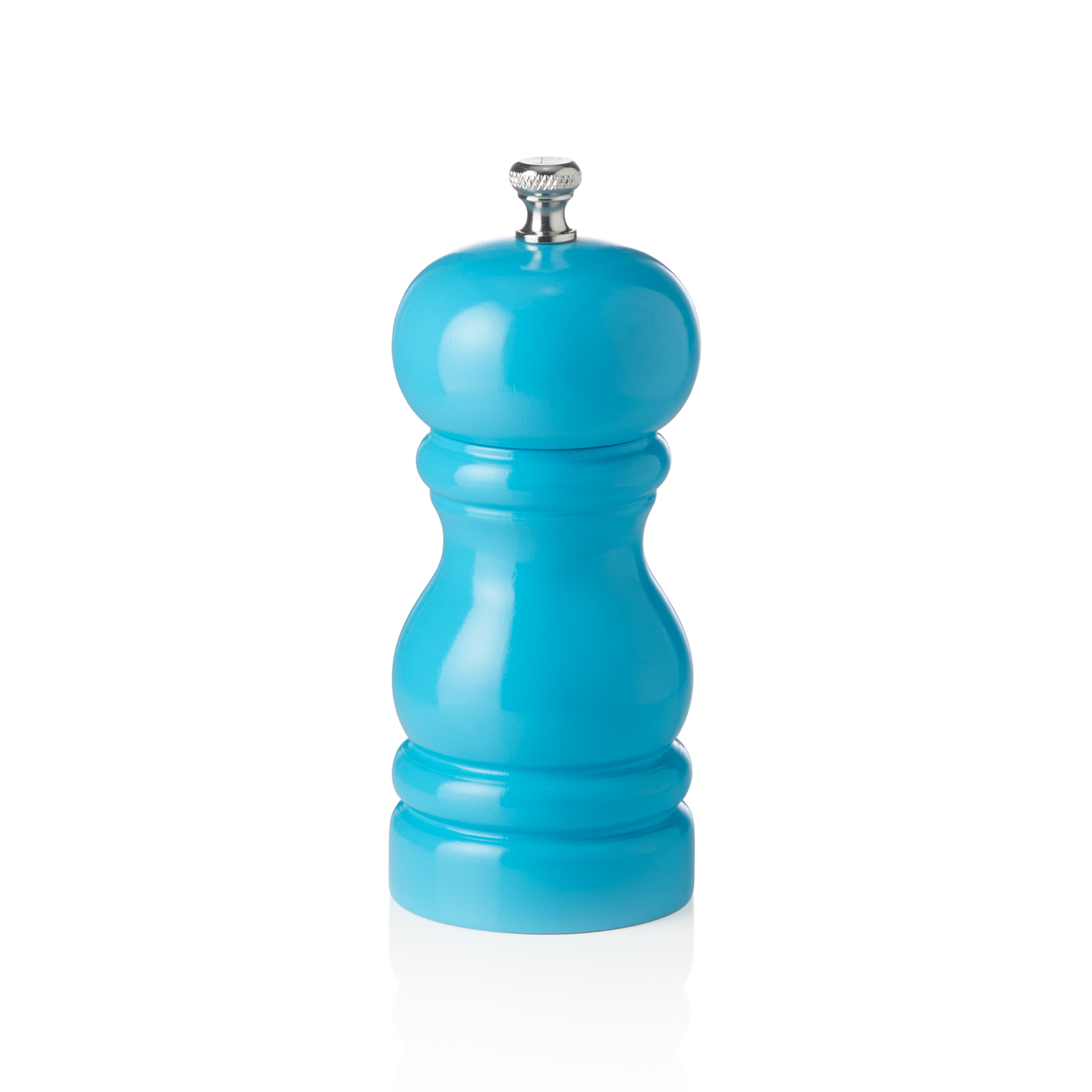 Pepermolen met keramisch maalwerk CLASSIC MILL, Hoogte 11 cm, turkoois glanzend, hout