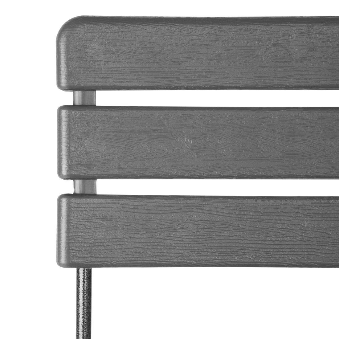 Bolero Opvouwbare Stoelen Grijs Hout Effect (2 stuks)