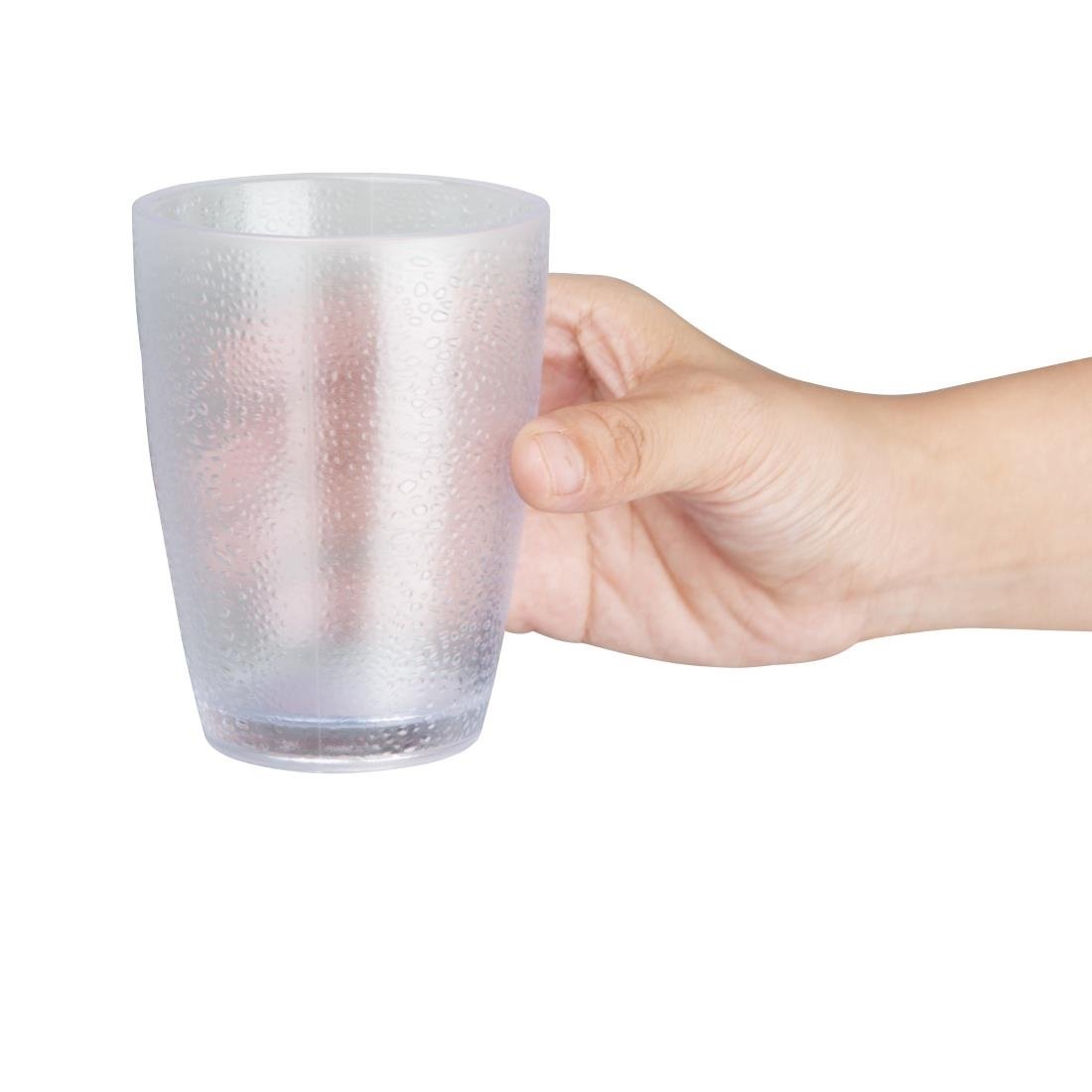 Olympia Kristallon Polycarbonat Becher Gekörnt Transparent 275ml (6 Stück)