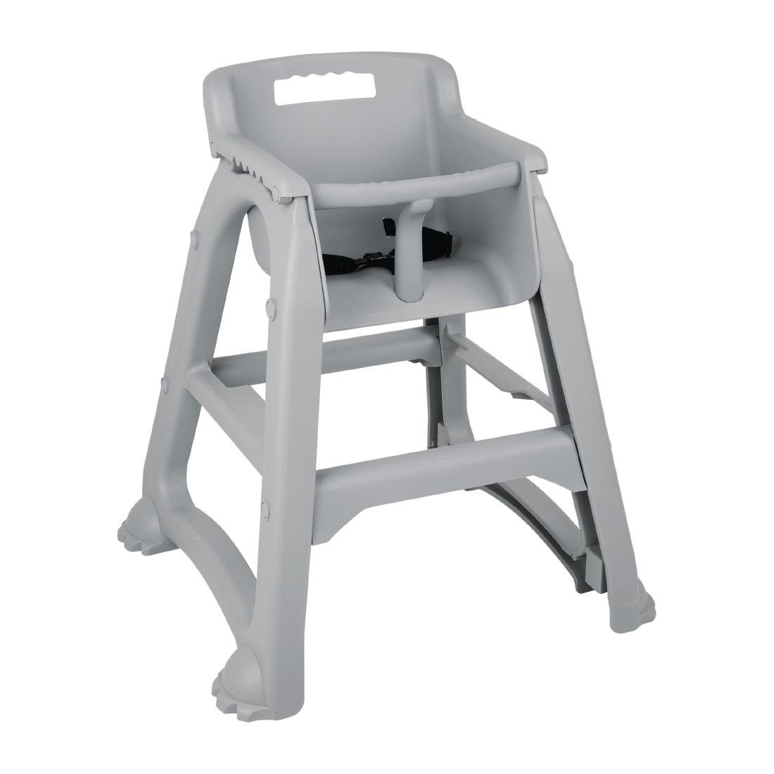 Grijze Kinderstoel | Stapelbaar | Zithoogte 490mm | 650x560x(H)730mm