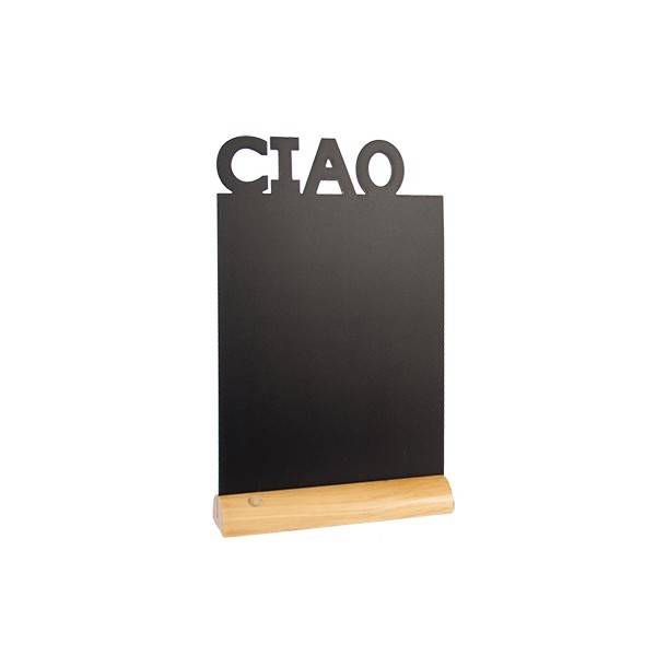 Tisch Kreidetafel Wood Silhouette Ciao | Inkl. Kreidestift
