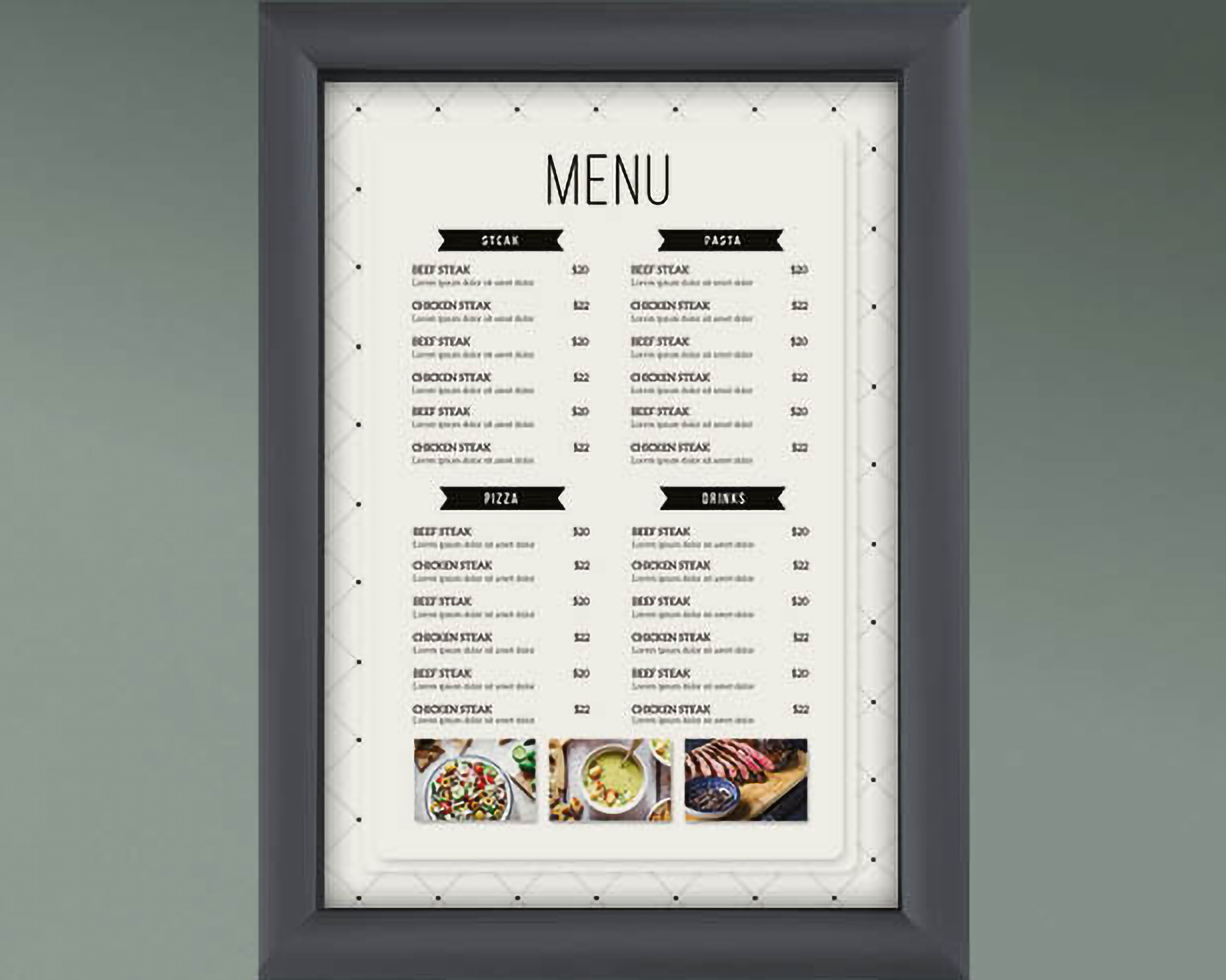 Cadre à pression A3 - graphite