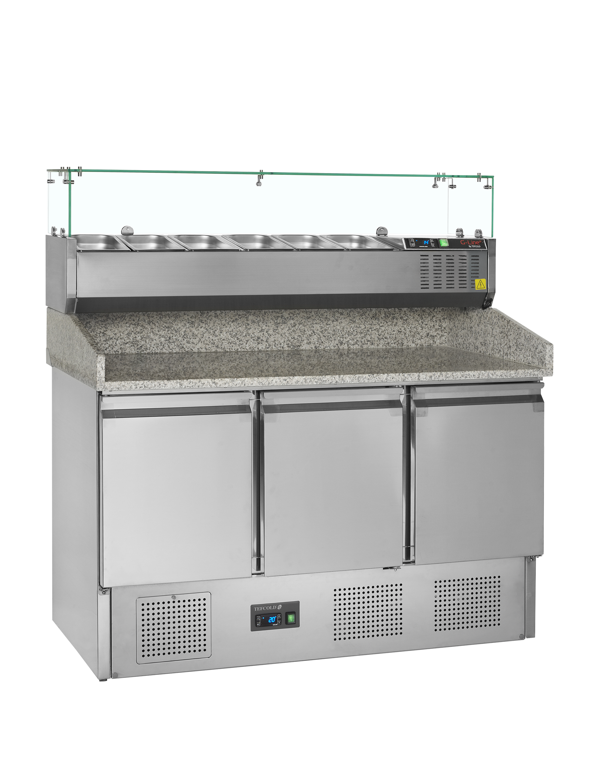TEFCOLD Pizzatafel incl. unit voor toppings - PT1365 + GVC33-140
