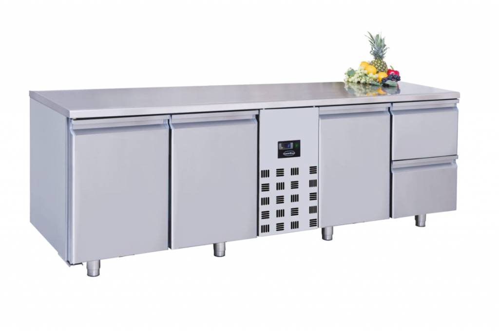 Kühltisch Pro Line | 3 Türen + 2 Schubladen | 632 Liter | 2270x700x(h)850mm