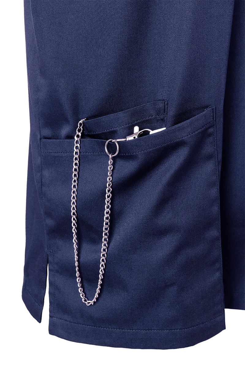 Kurzarm Herren-Schlupfkasack Essential, aus nachhaltigem Material - Marine - L