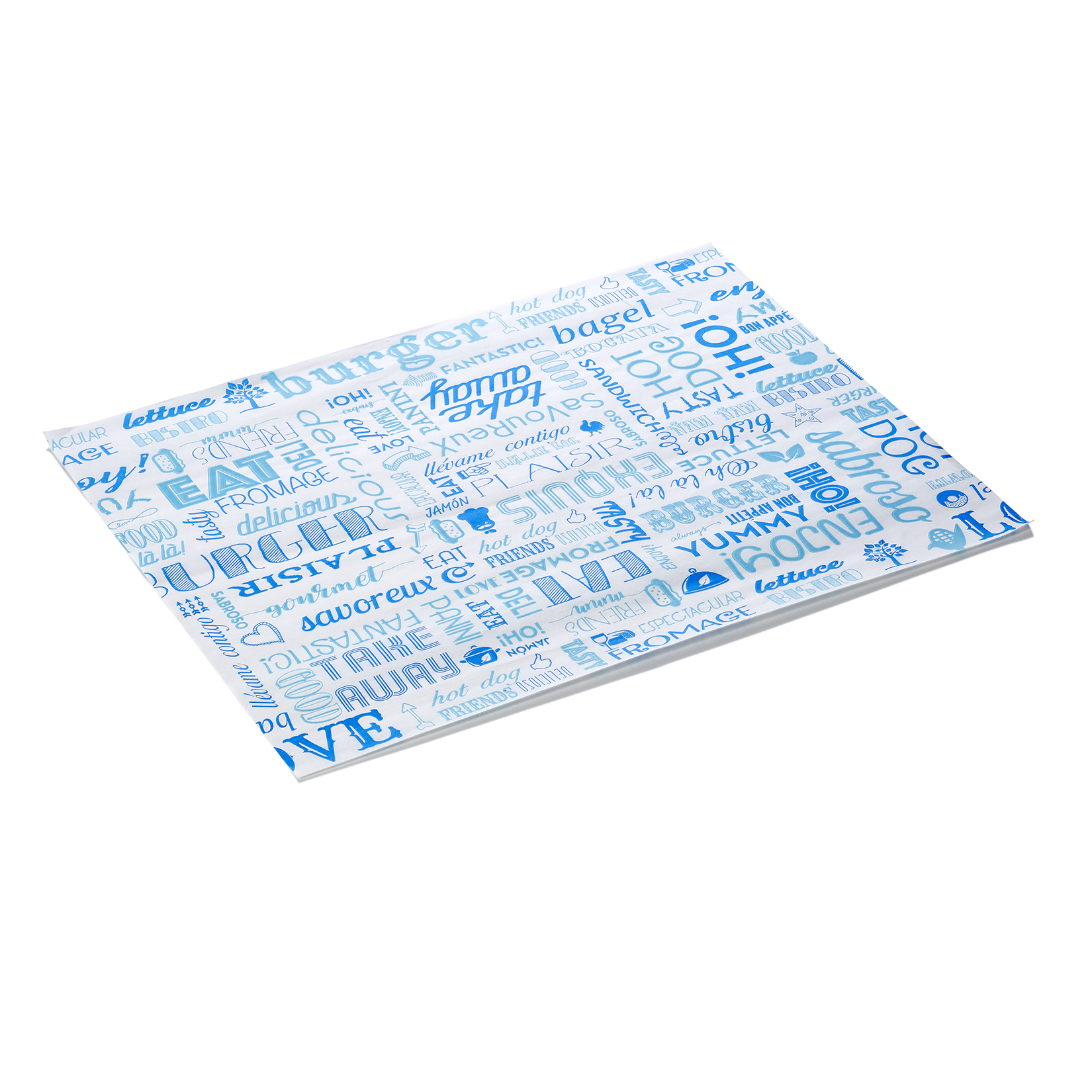 Papier à burger Fish Ensemble WRAP & GO, 28 x 34 cm, lot de 1000 feuilles, papier anti-graisse