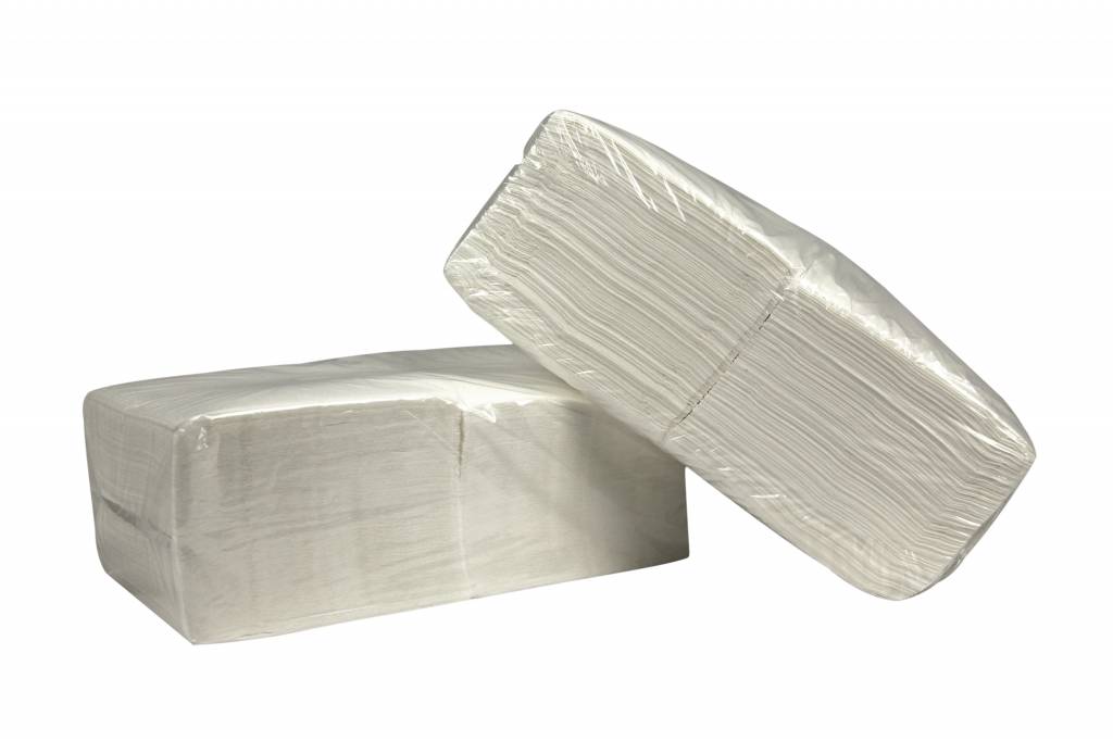 Servetten Wit Vierkant | Cellulose | 1 laags | 33 x 33cm | 1/4 vouw | 9 x 500 Servet | (ook Pallets) Prijs per 4500 Servetten