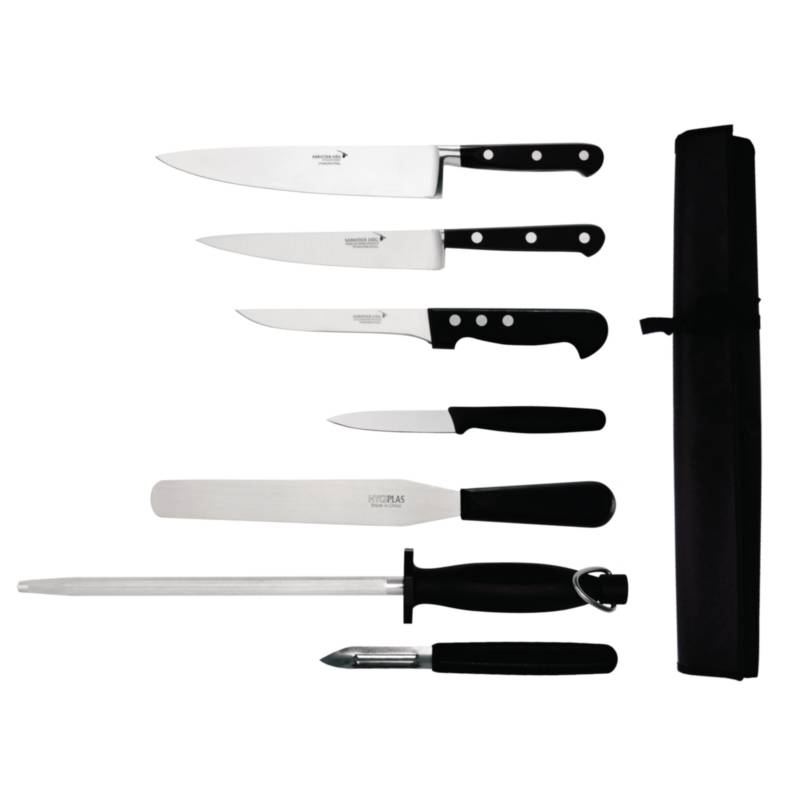 7-teiliges Messerset und Tasche