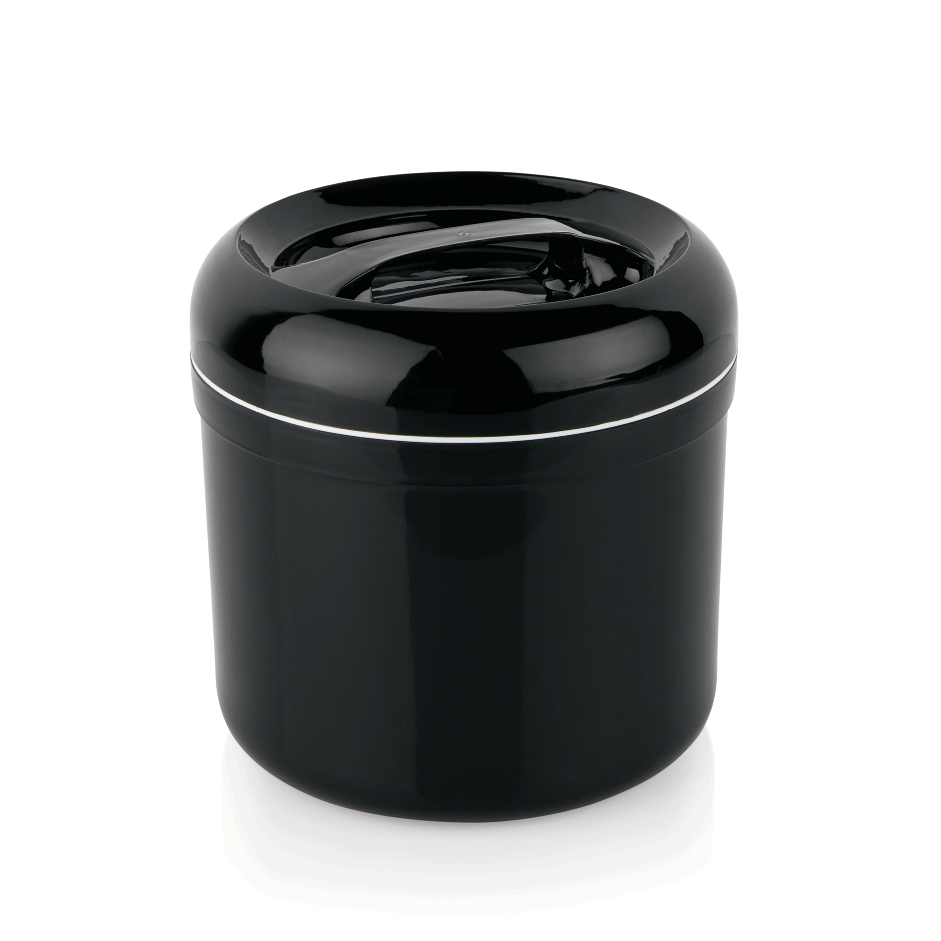 Eisbox, Ø 21 cm, Höhe 22 cm, 4 ltr., doppelwandig, schwarz, Polypropylen