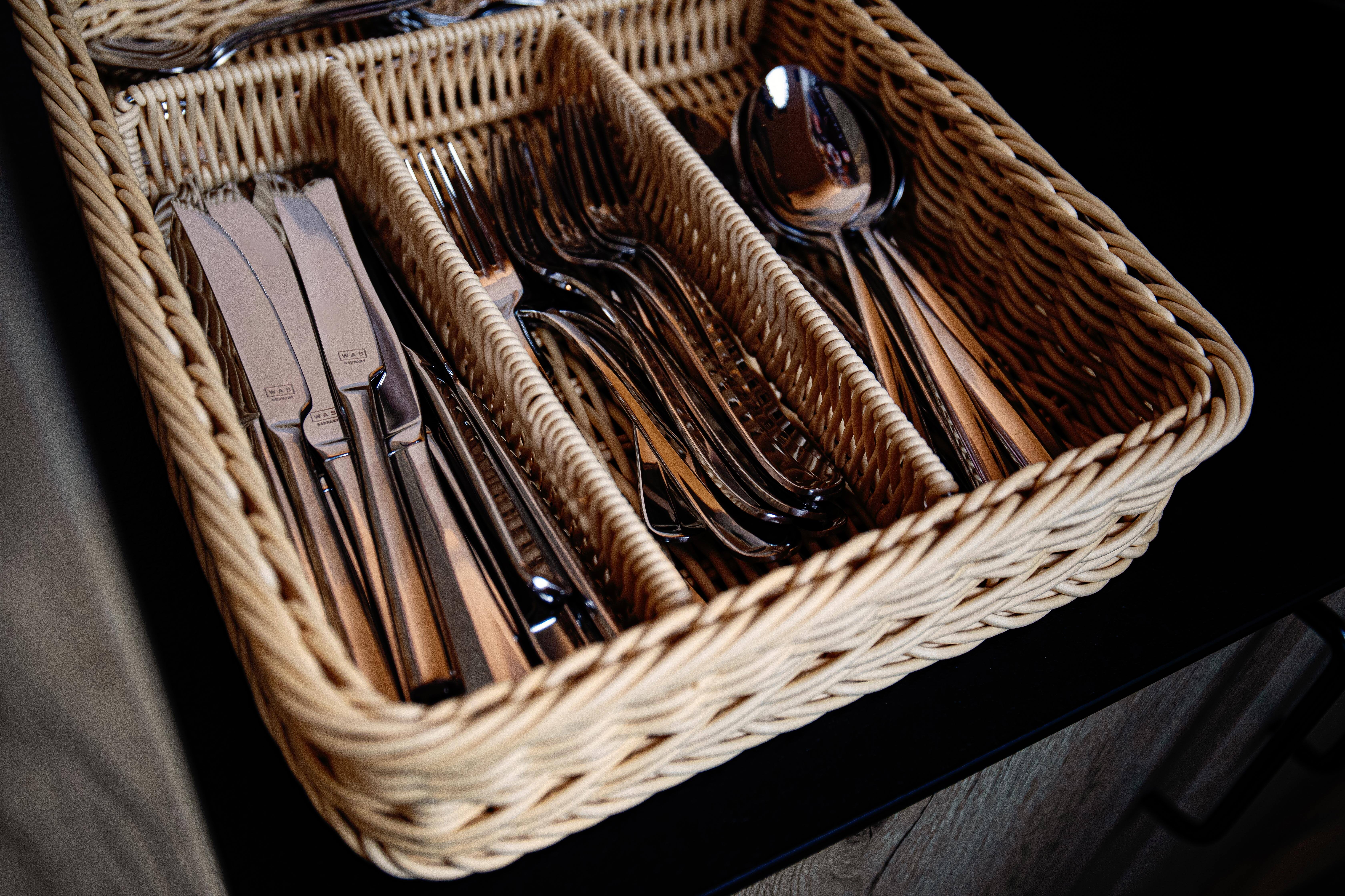 Besteckkorb WEAVER PRO Systemkörbe, 40 x 30 x 6,5 cm, hellbeige, Polypropylen