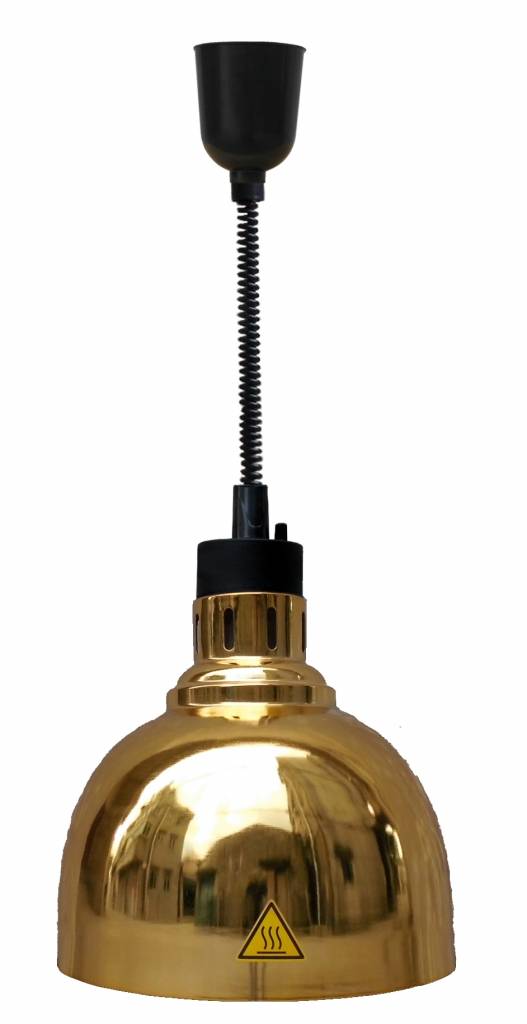 Warmhoudlamp Goud | Verstelbaar Snoer | Ø240x(H)600/1800mm