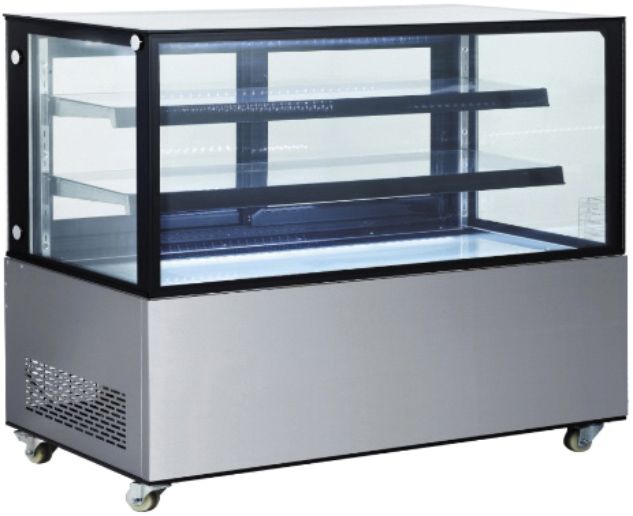 Mobile Kühlvitrine |  2 Glasregale | Schiebetüren Hinten | Erhältlich in 4 Größen