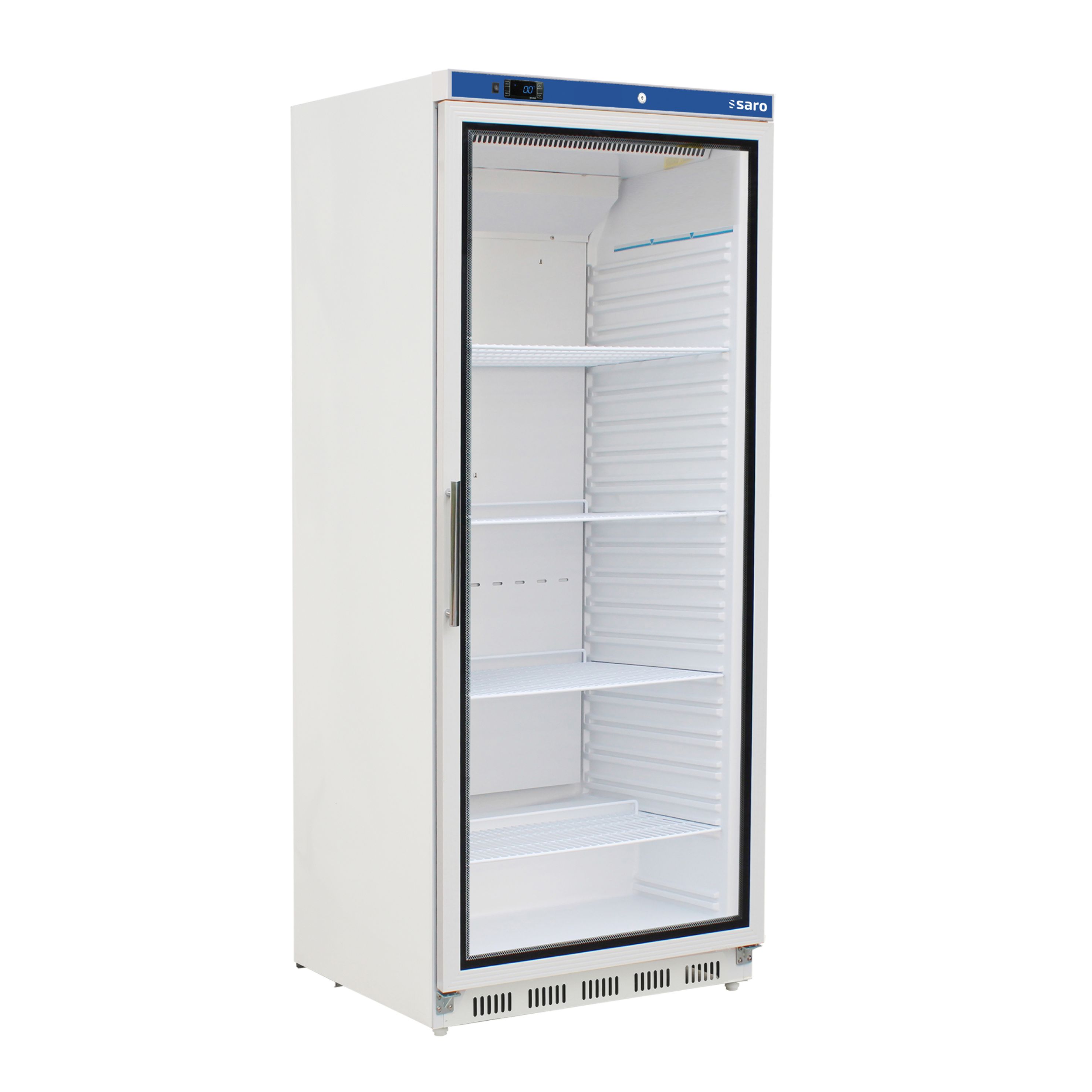 SARO Armoire réfrigérée de stockage, porte vitrée, blanche, HK 600 GD V2