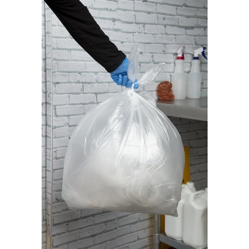 Sacs poubelles transparents recyclés 80 litres - 200 pièces