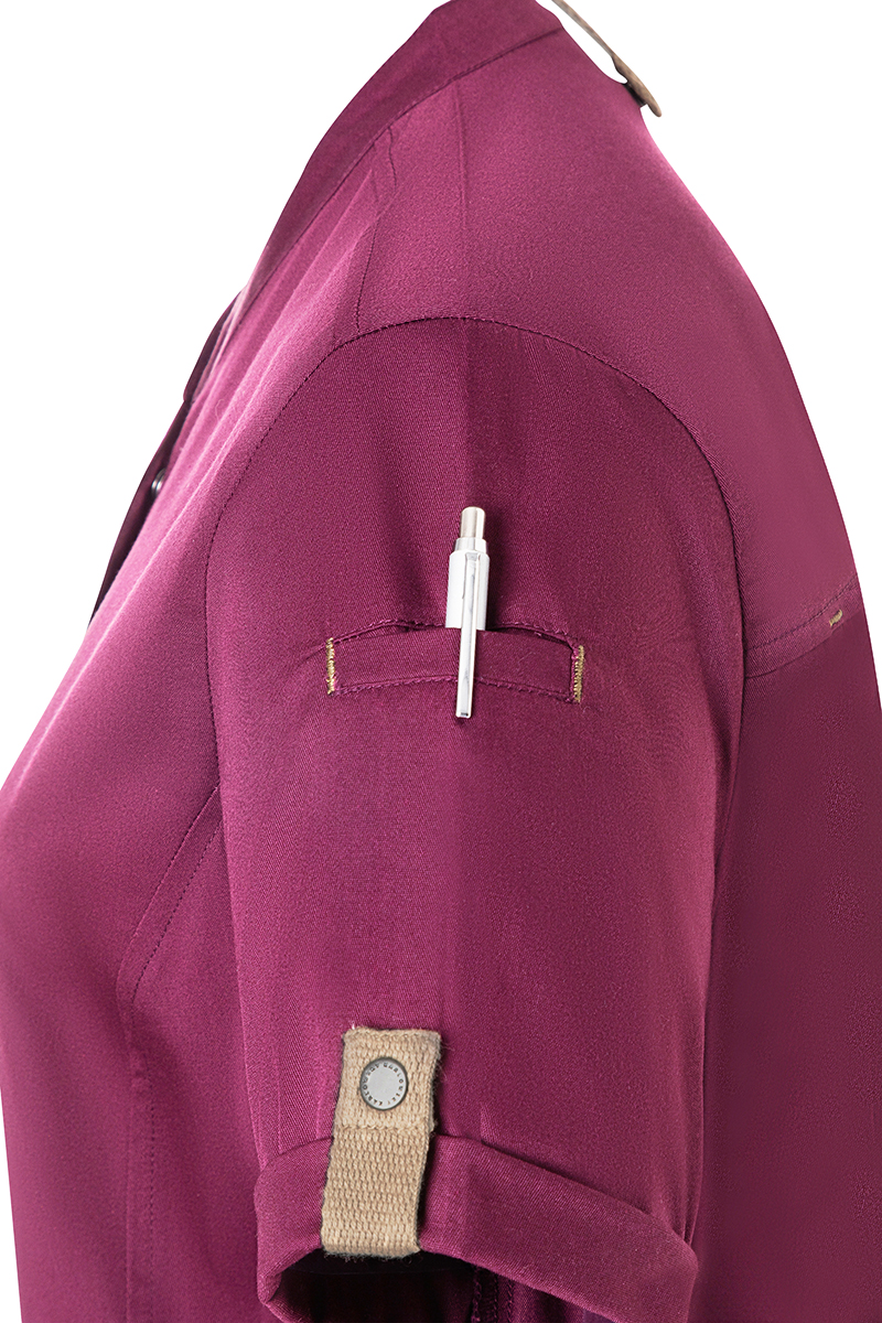 Veste de cuisine pour femme á manches courtes Green-Generation, en matériau durable, - Fuchsia - 34