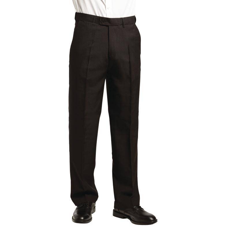 Pantalon Noir avec Plis | Staff Uniforms | Disponibles en 7 Tailles | Hommes