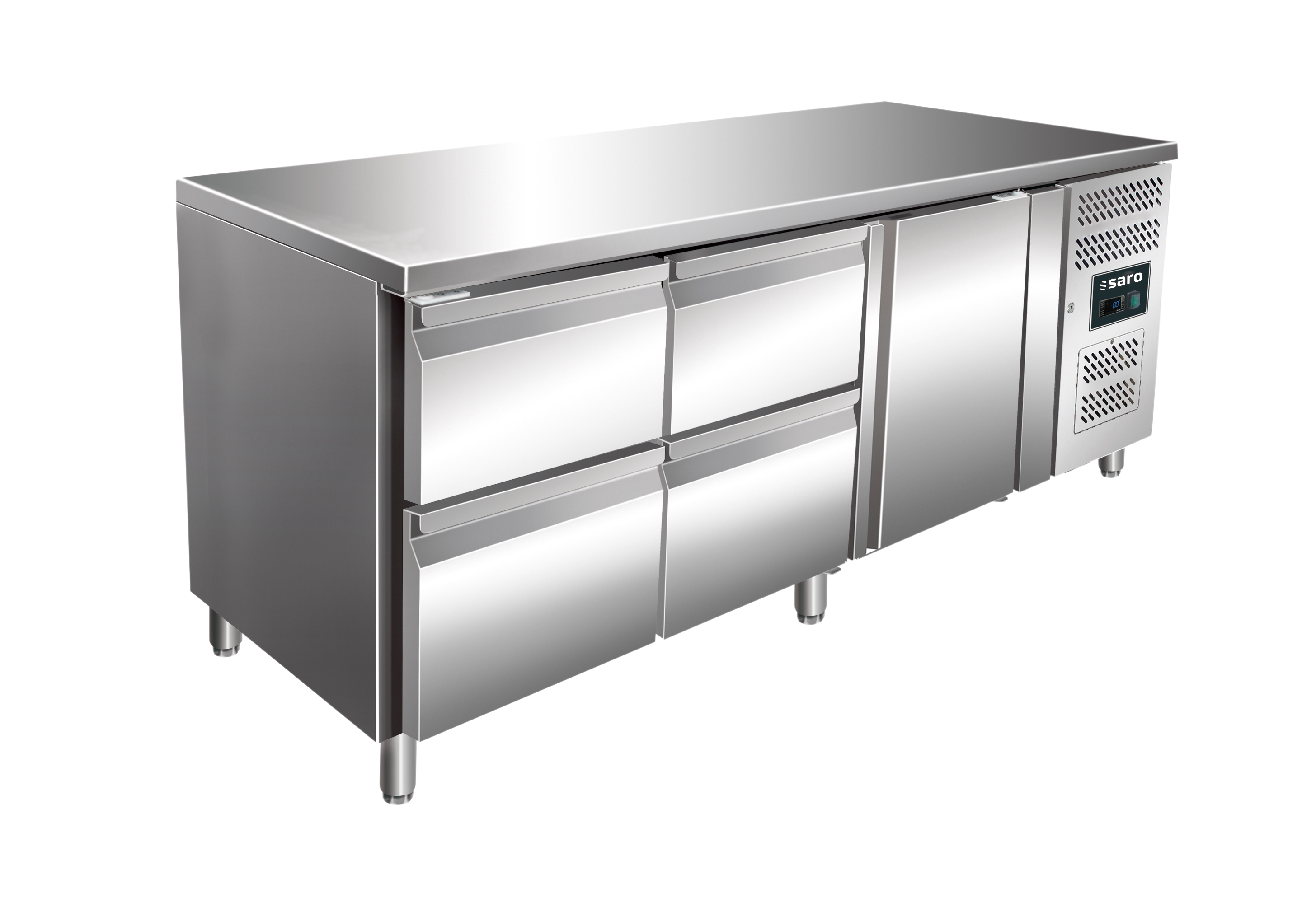 Table réfrigérée SARO, porte + 2x set de 2 tiroirs, KYLJA 3140 TN