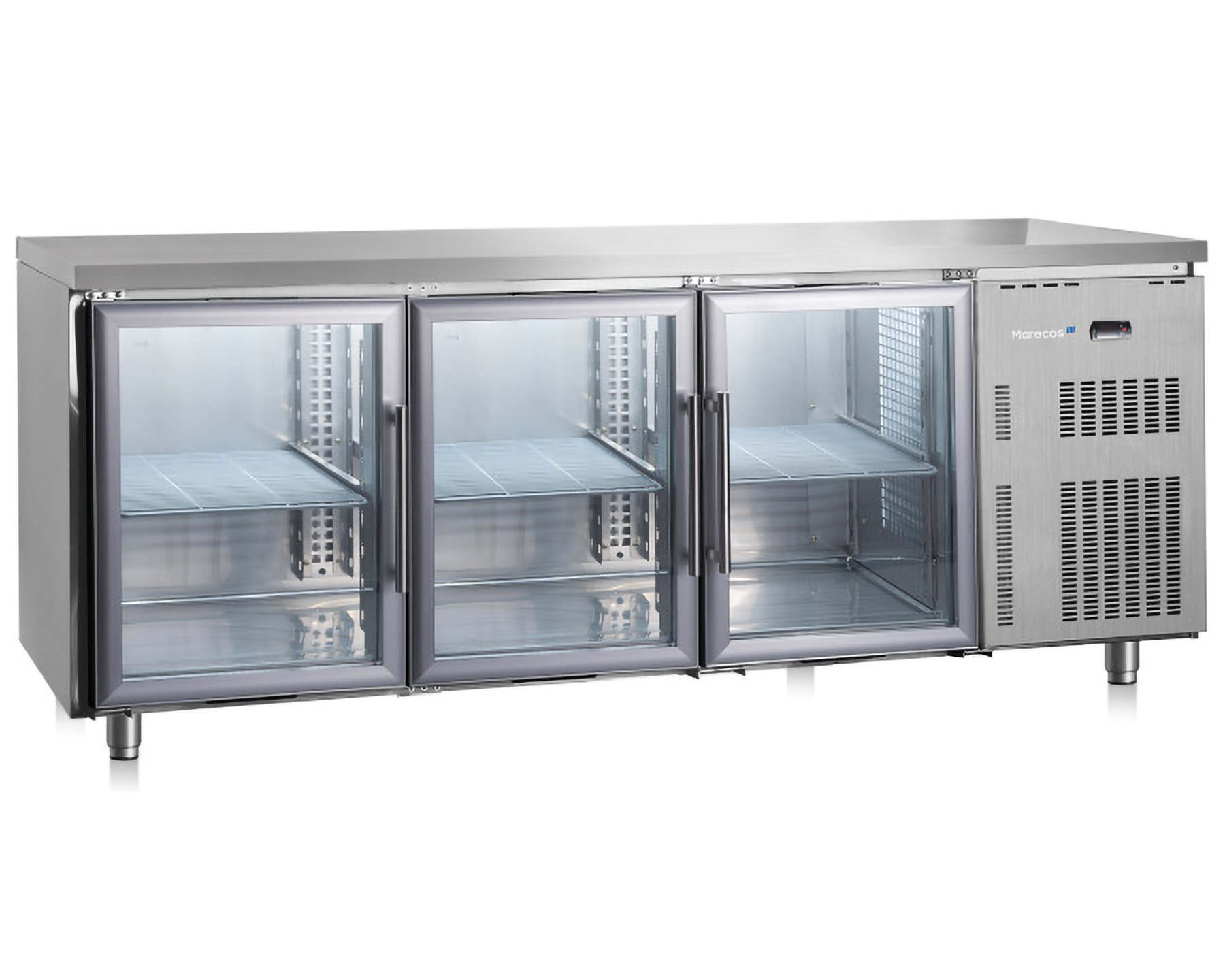 Marecos Softline Table réfrigérée - 3 portes vitrées - 2000x700x(H)850mm