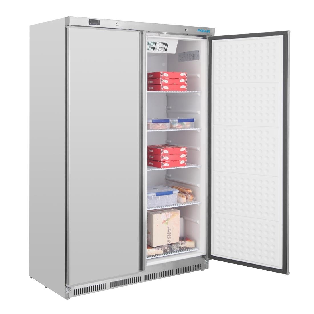 Polar C-series vriezer met dubbele deur roestvrij staal