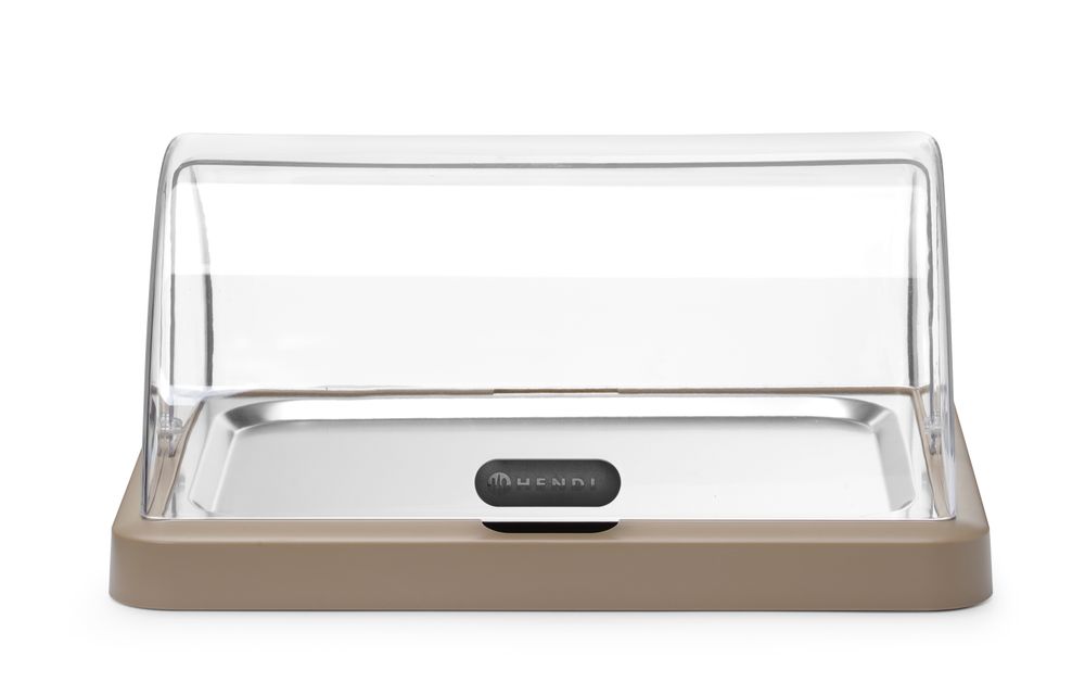 Rolltop Kühldisplay Duo UNIQ - Einzel - Beige - 460x355x(H)220mm - Rechteckig