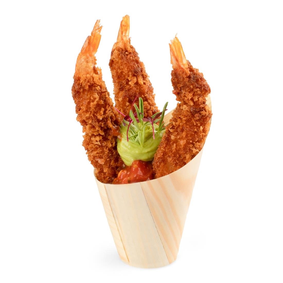 Sier Einwegbecher Holz schräg 22cl. (FSC®) ø70 x h137/70mm (30 Stück)