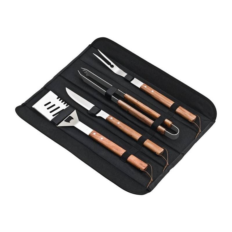 OUTLET-Barbecue set | 4-piece | Stainless steel | 10x8x (