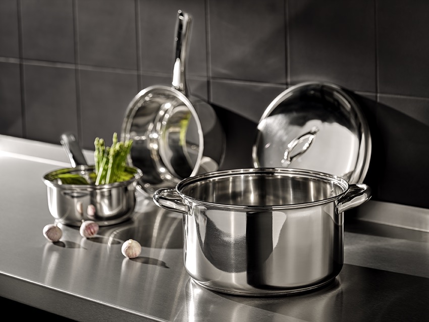 Fleischtopf mit Deckel COOKWARE 19, Ø 24 cm, 6 ltr., Chromnickelstahl